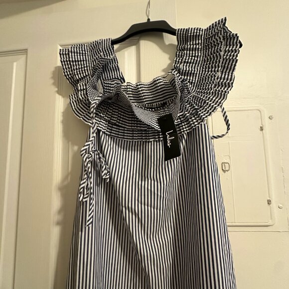 [NWT] Lulus Striped Ruffle Dress - Picture 4 of 4